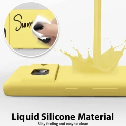 Google Pixel 8a - Silikon Case mit Mikrofaser-Innenseite