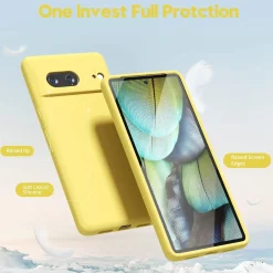 Google Pixel 8a - Silikon Case mit Mikrofaser-Innenseite