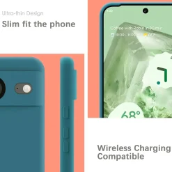 Google Pixel 8a - Silikon Case mit Mikrofaser-Innenseite