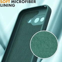 Google Pixel 9a - Silikon Case mit Mikrofaser-Innenseite