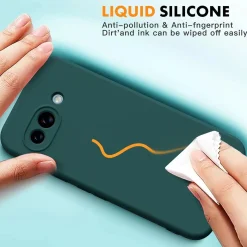 Google Pixel 9a - Silikon Case mit Mikrofaser-Innenseite