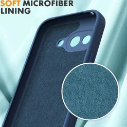Google Pixel 9a - Silikon Case mit Mikrofaser-Innenseite