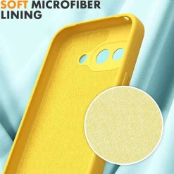 Google Pixel 9a - Silikon Case mit Mikrofaser-Innenseite