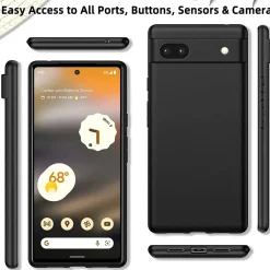 Google Pixel 6a - Slim Silikon Backcover Schwarz