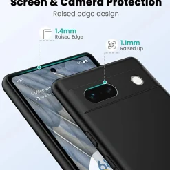 Google Pixel 8a - Slim Silikon Backcover Schwarz