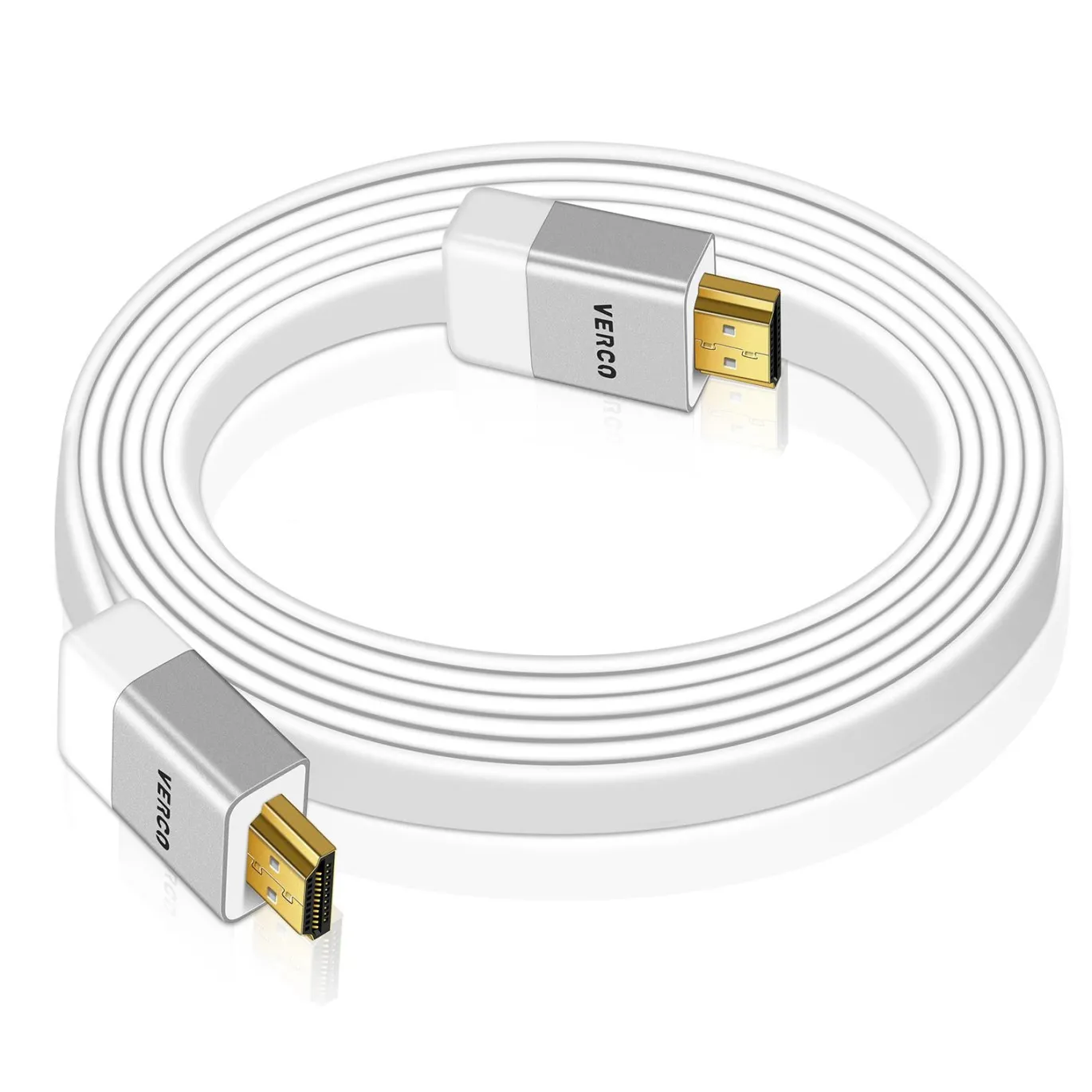 HDMI Flach Kabel - HD-Flat-100B - 7.5M - Weiss