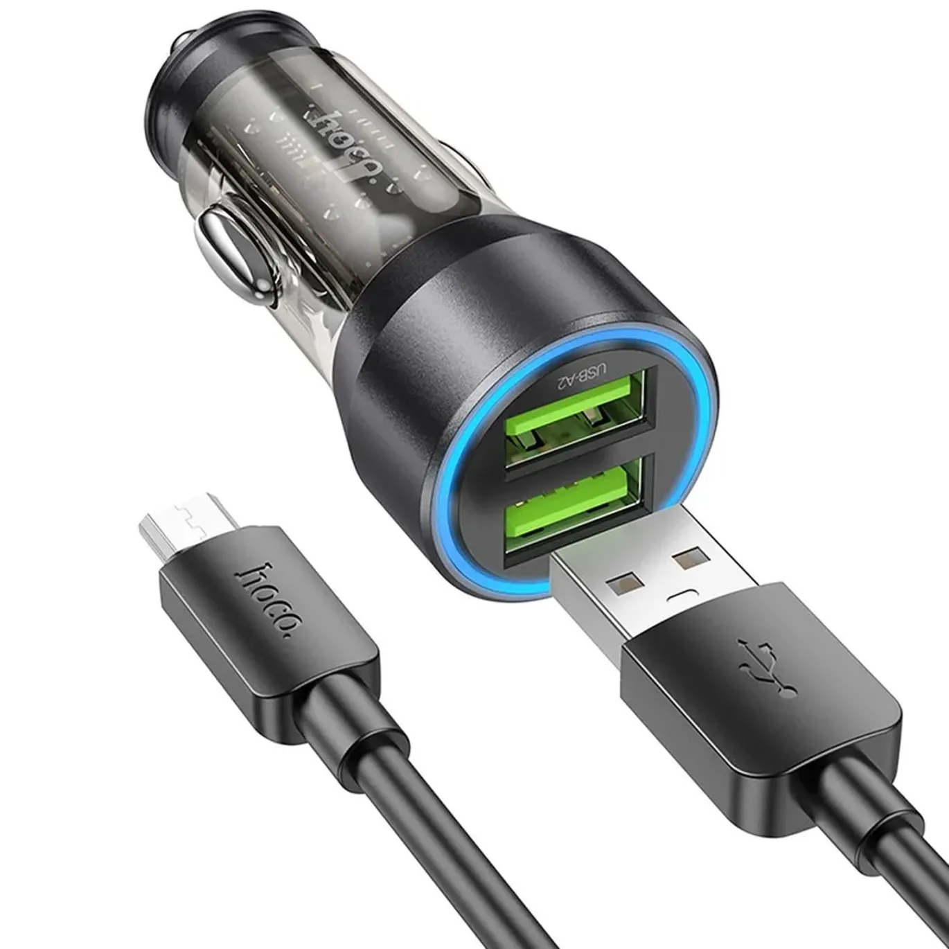 Hoco Kfz-Ladegerät - NZ12 microUSB - Schwarz