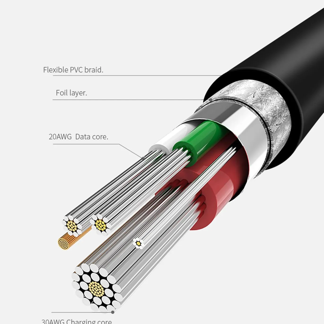 Hoco USB Kabel - X20 microUSB - 1M