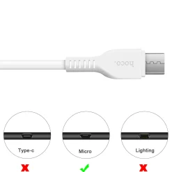 Hoco USB Kabel - X20 microUSB - 3M