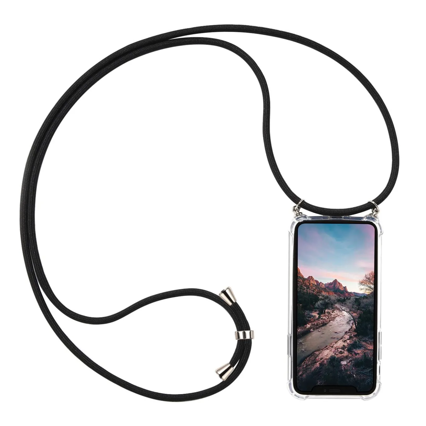 Huawei Mate 20 Lite - Transparente Hülle mit Handykette