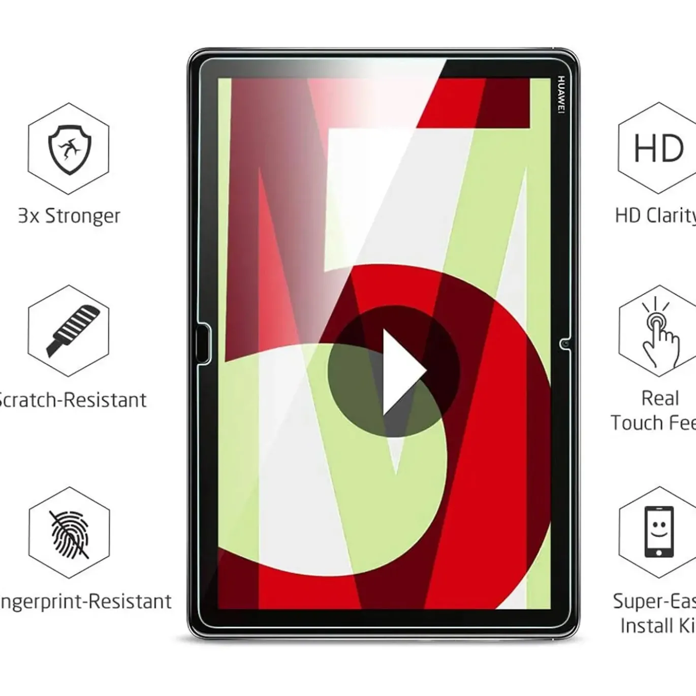 Huawei Mediapad M5 Lite - Panzerglas gehärtet für Display