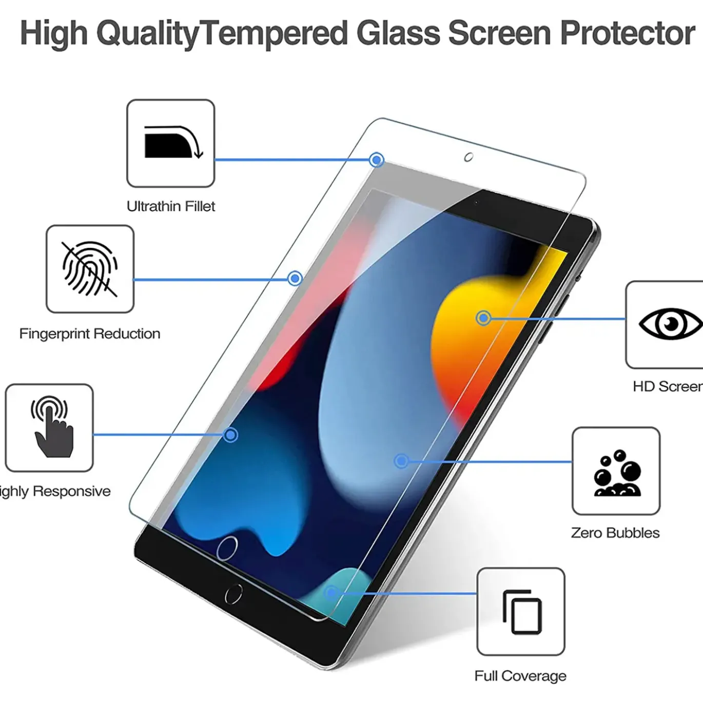 iPad (7.–9. Gen.) - Panzerglas gehärtet für Display