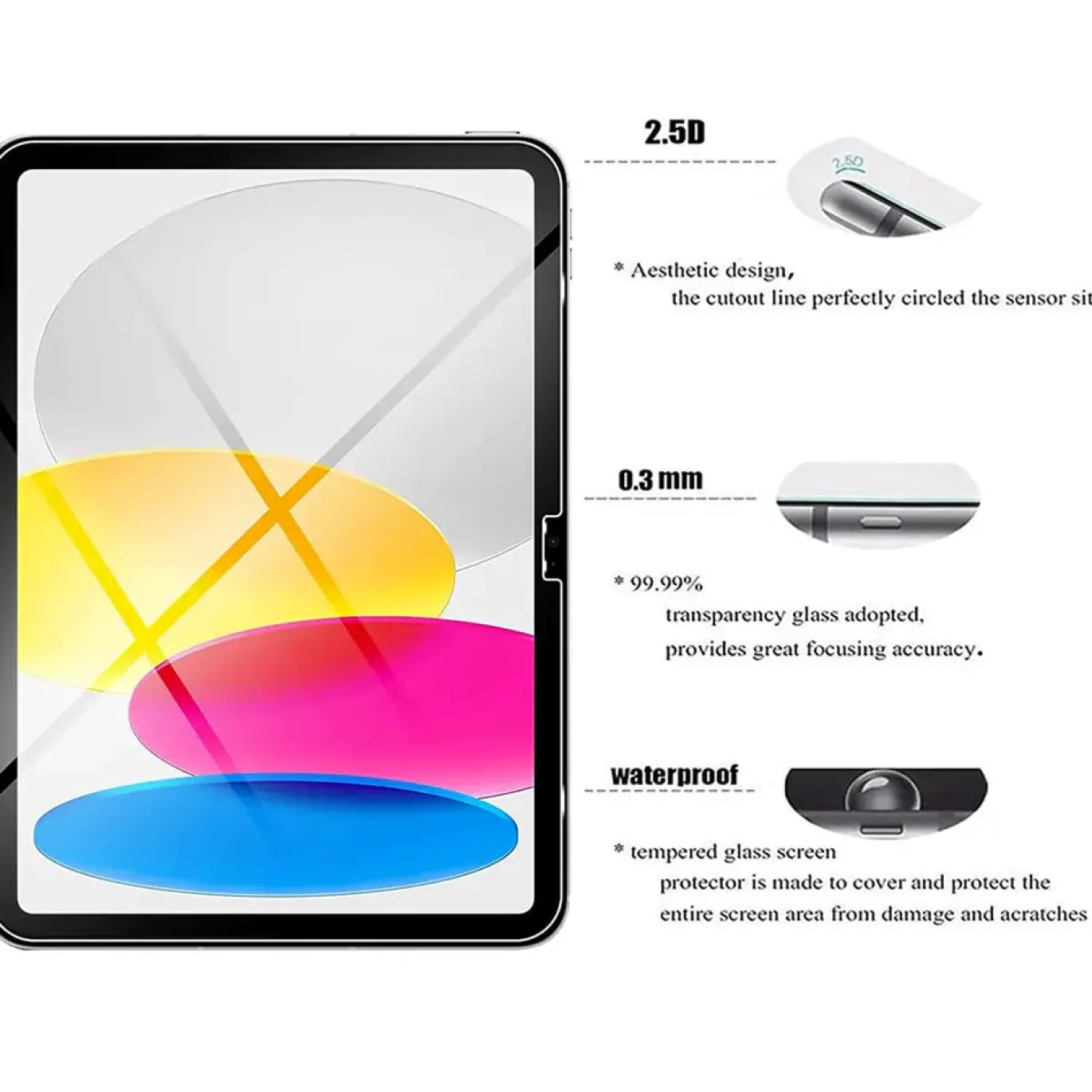 iPad (10. Gen.) - Schutzglas gehärtet für Display