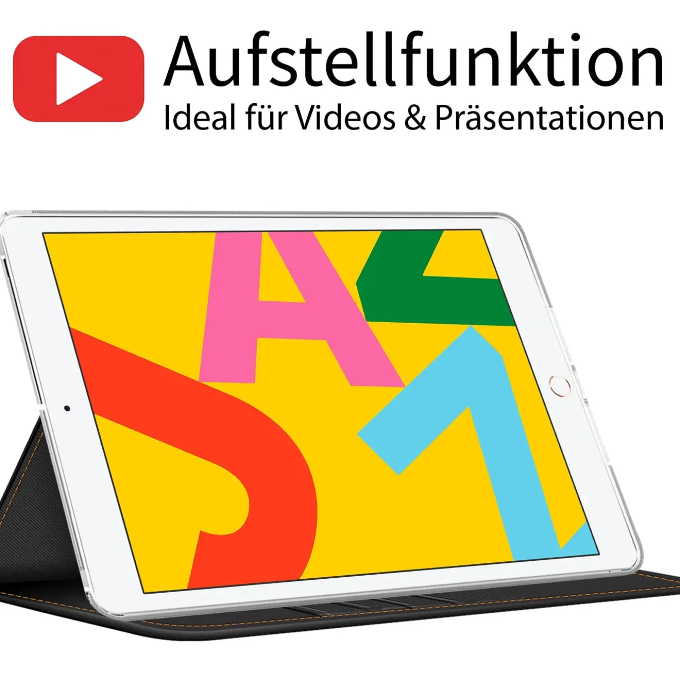 iPad (7.–9. Gen.) - Tablet Klapphülle im Jeanslook
