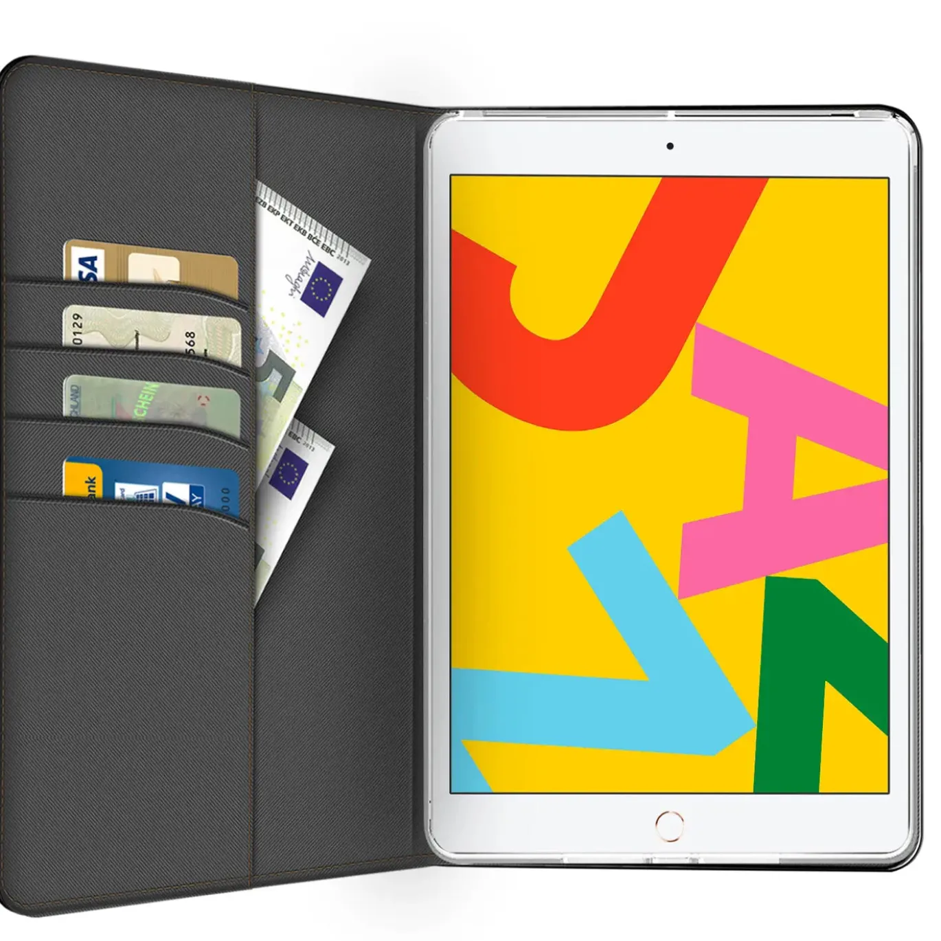 iPad (7.–9. Gen.) - Tablet Klapphülle im Jeanslook