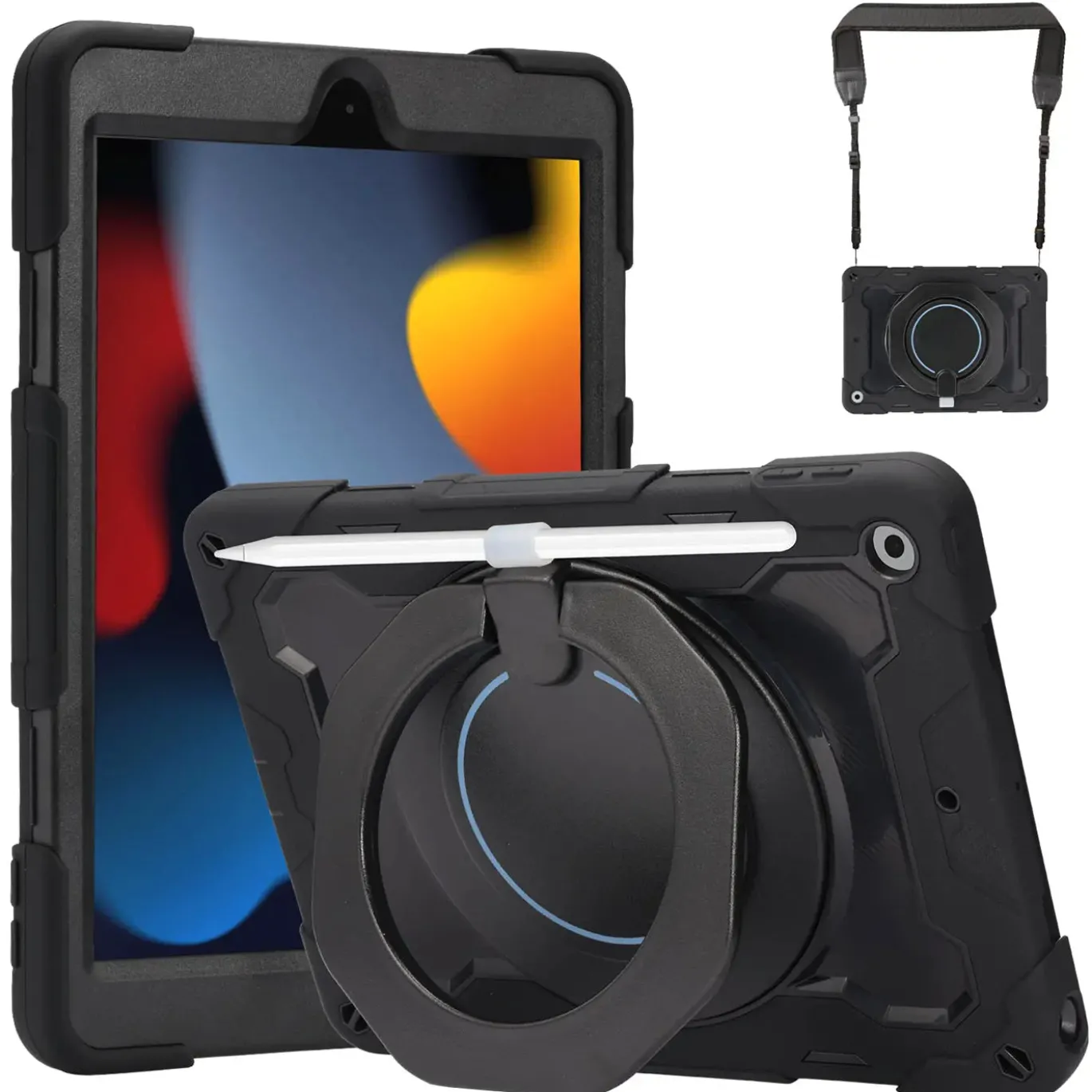iPad mini 4 / iPad mini (5. Gen.) - Armor Case mit Ständer & Schultergurt