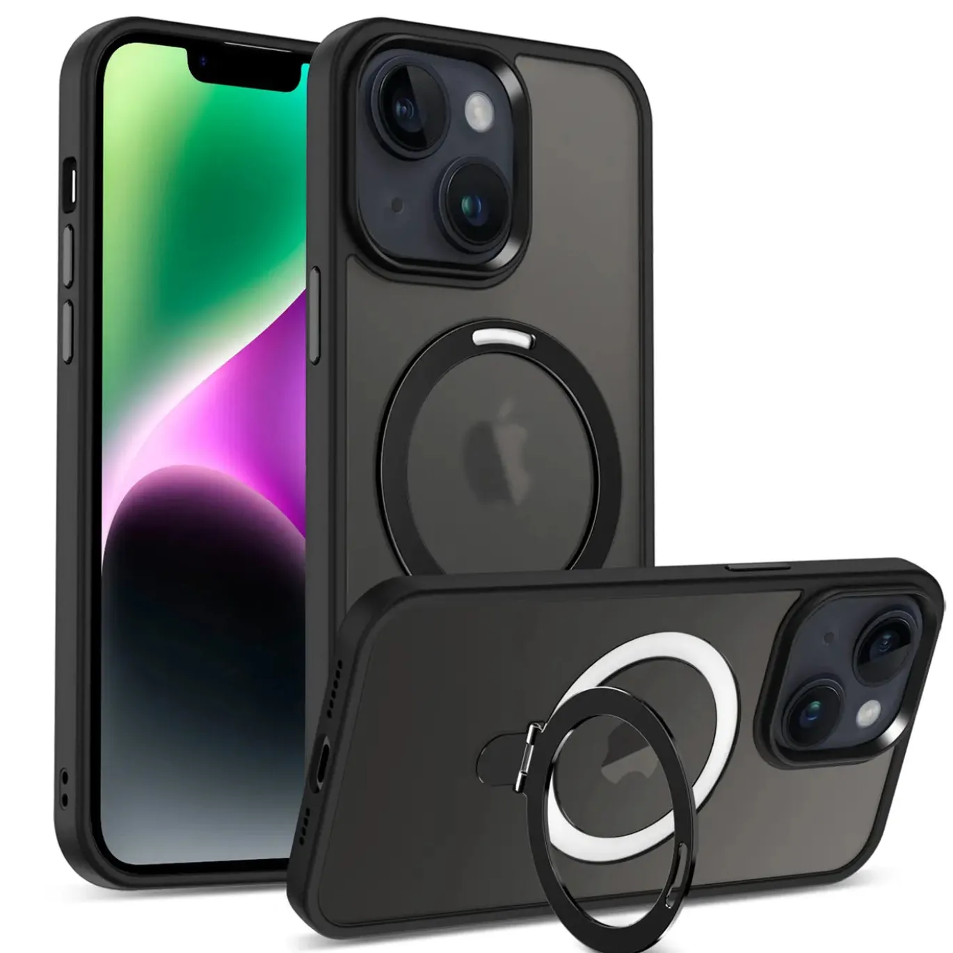 iPhone 13 / 14 - Farbige MagSafe Hülle mit Ring