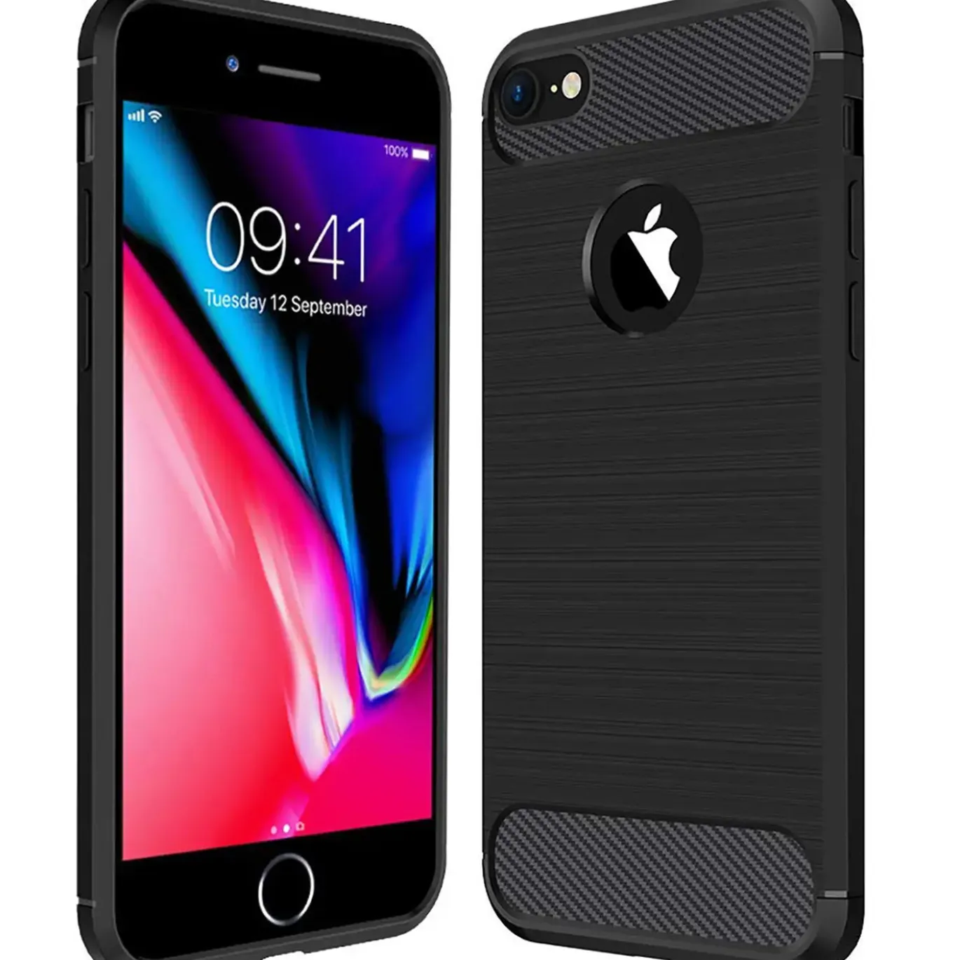 iPhone 7 / 8 / SE 2 / SE 3 - Carbon Case Hülle, stoßfest