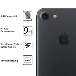 iPhone 7 / 8 / SE 2 / SE 3 - 9H Displayschutzfolie 2x Display & Kamera