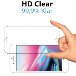 iPhone 7 / 8 / SE 2 / SE 3 - 9H Displayschutzfolie 2x Display & Kamera