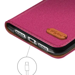 iPhone 7 / 8 / SE 2 / SE 3 - Jeanslook Klapphülle mit Kartenfach