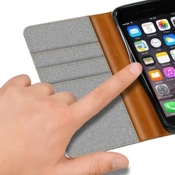 iPhone 7 / 8 / SE 2 / SE 3 - Jeanslook Klapphülle mit Kartenfach