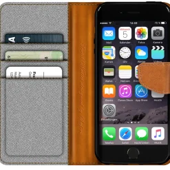 iPhone 7 / 8 / SE 2 / SE 3 - Jeanslook Klapphülle mit Kartenfach