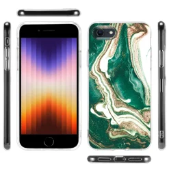 iPhone 7 / 8 / SE 2 / SE 3 - Marmor & Sand Design Hülle