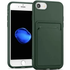 iPhone 7 / 8 / SE 2 / SE 3 - Silikonhülle mit Kartenfach & Kameraschutz
