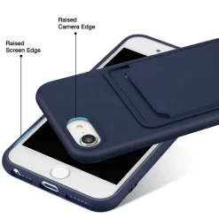 iPhone 7 / 8 / SE 2 / SE 3 - Silikonhülle mit Kartenfach & Kameraschutz