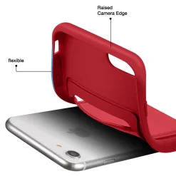 iPhone 7 / 8 / SE 2 / SE 3 - Silikonhülle mit Kartenfach & Kameraschutz