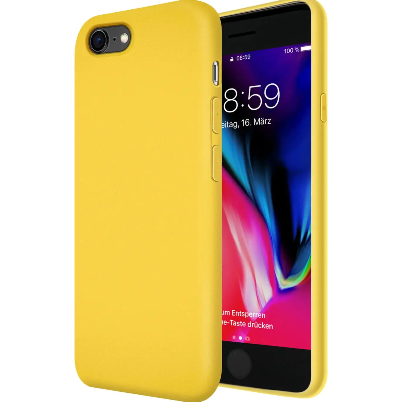 iPhone 7 / 8 / SE 2 / SE 3 - Silikon Case mit Mikrofaser-Innenseite