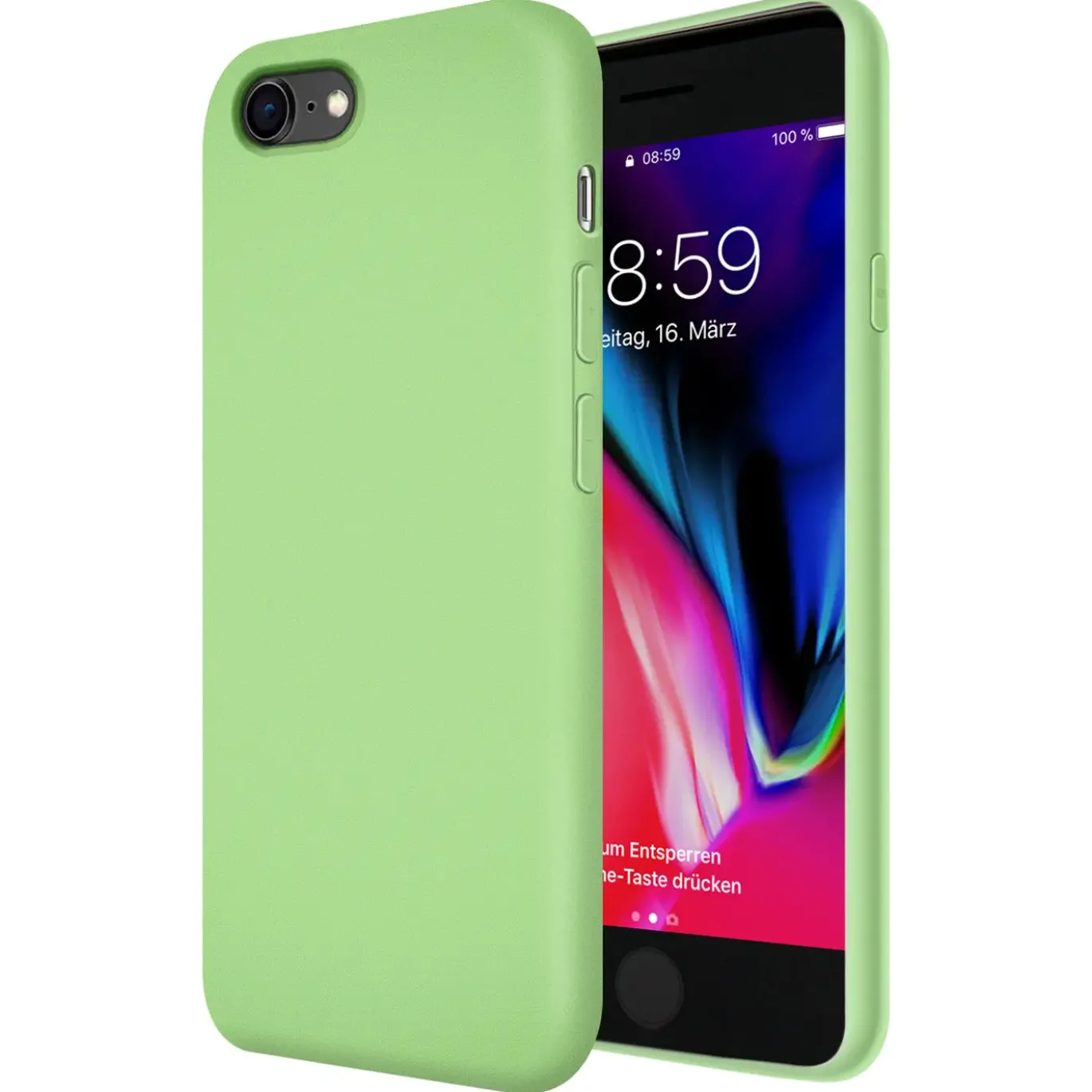 iPhone 7 / 8 / SE 2 / SE 3 - Silikon Case mit Mikrofaser-Innenseite