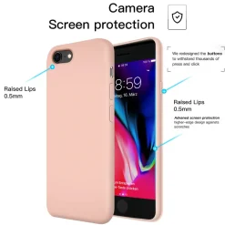 iPhone 7 / 8 / SE 2 / SE 3 - Silikon Case mit Mikrofaser-Innenseite