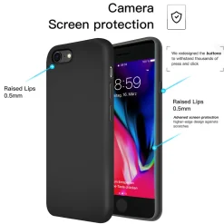 iPhone 7 / 8 / SE 2 / SE 3 - Slim Silikon Backcover Schwarz