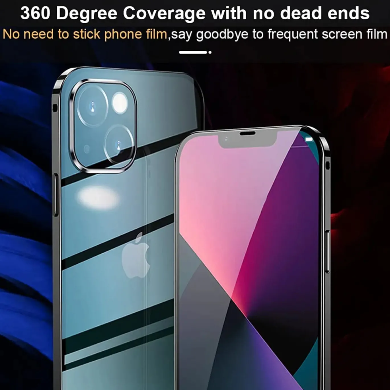 iPhone 15 - 360° Glas Hülle mit Rundumschutz