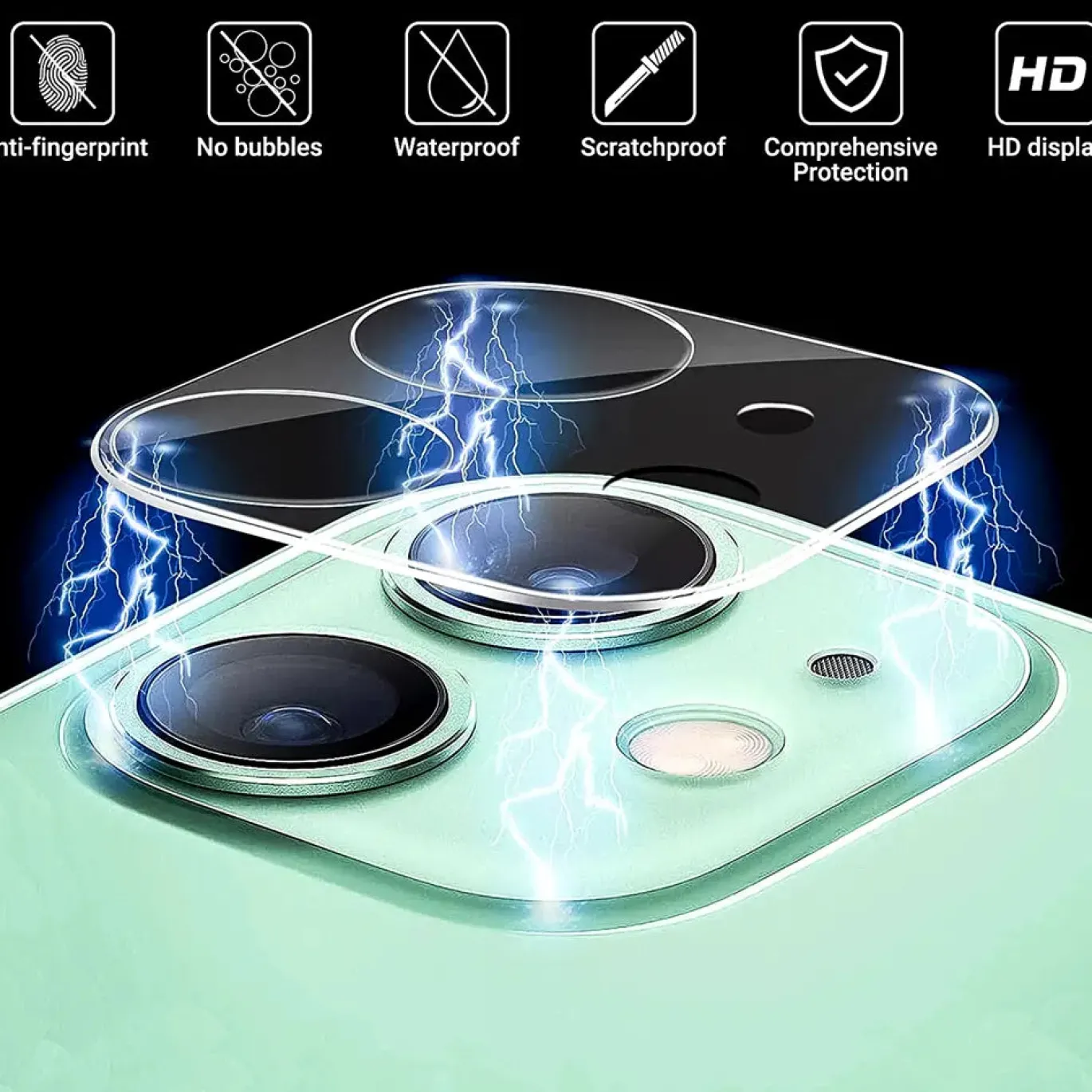 iPhone 11 / 12 Mini - Kameraschutz aus gehärtetem Glas