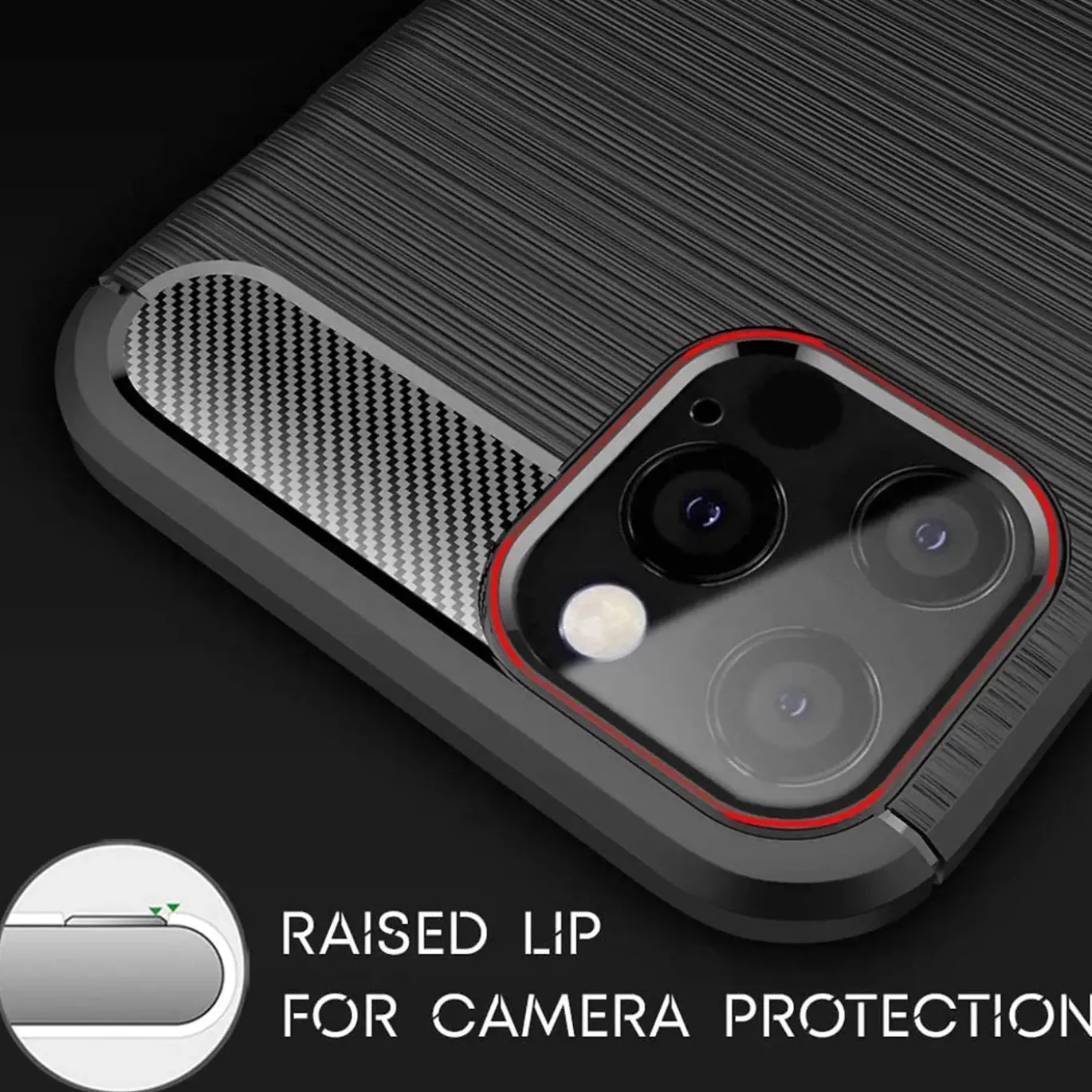 iPhone 12 / 12 Pro - Carbon Case Hülle, stoßfest