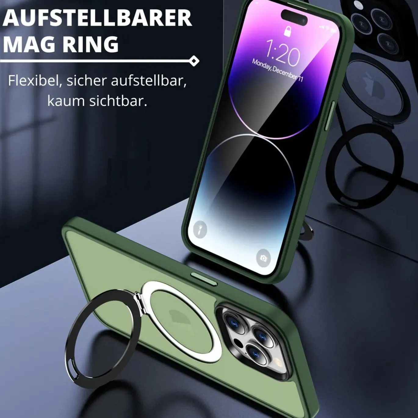 iPhone 12 / 12 Pro - Farbige MagSafe Hülle mit Ring