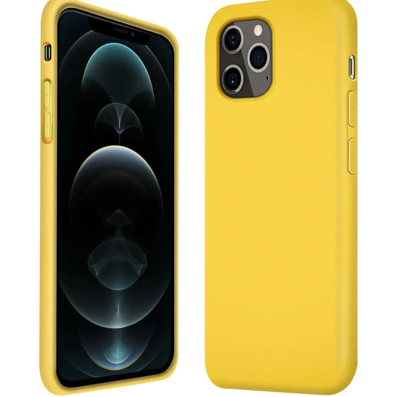 iPhone 12 / 12 Pro - Silikon Case mit Mikrofaser-Innenseite