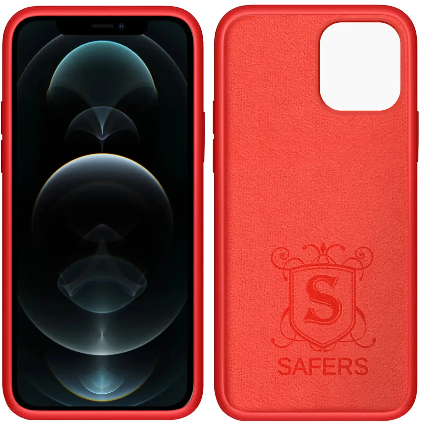 iPhone 12 / 12 Pro - Silikon Case mit Mikrofaser-Innenseite