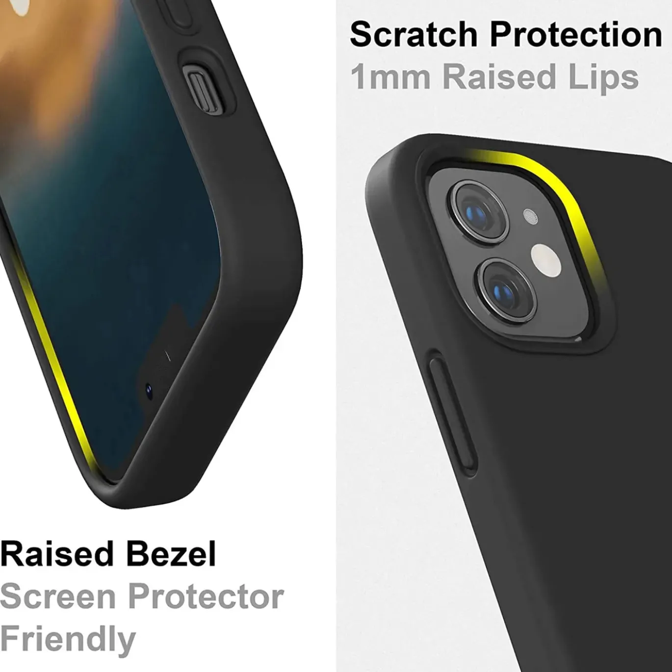 iPhone 12 / 12 Pro - Silikon Case mit Mikrofaser-Innenseite