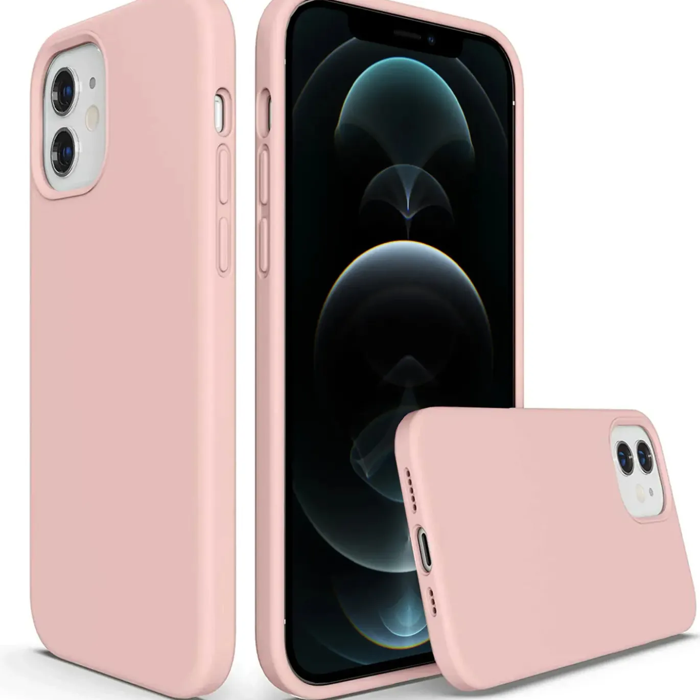 iPhone 12 / 12 Pro - Silikon Case mit Mikrofaser-Innenseite