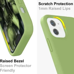 iPhone 12 / 12 Pro - Silikon Case mit Mikrofaser-Innenseite