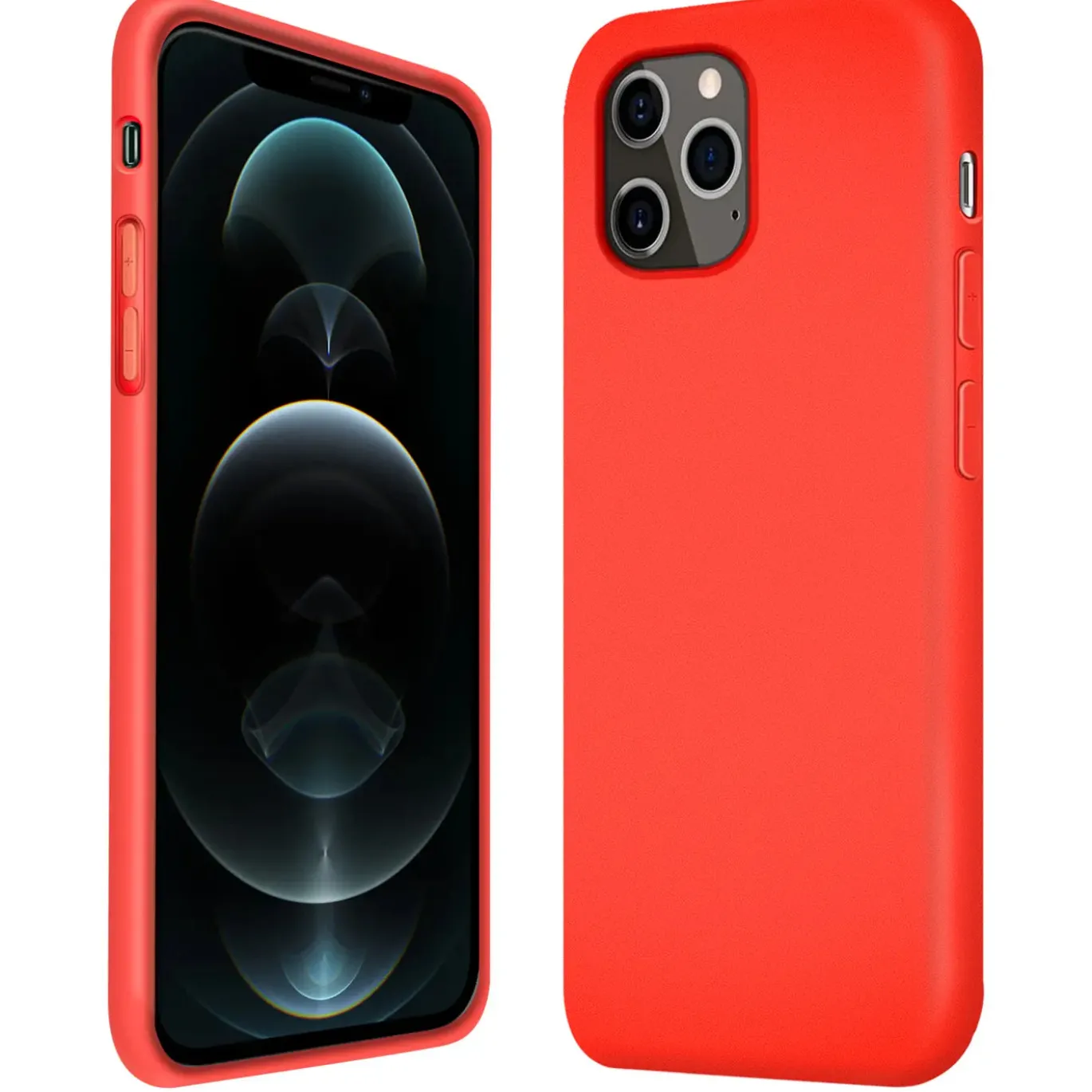 iPhone 12 / 12 Pro - Silikon Case mit Mikrofaser-Innenseite