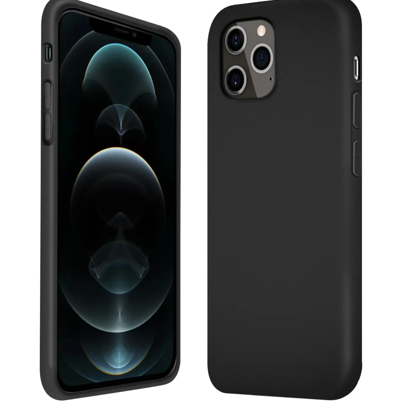 iPhone 12 / 12 Pro - Silikon Case mit Mikrofaser-Innenseite