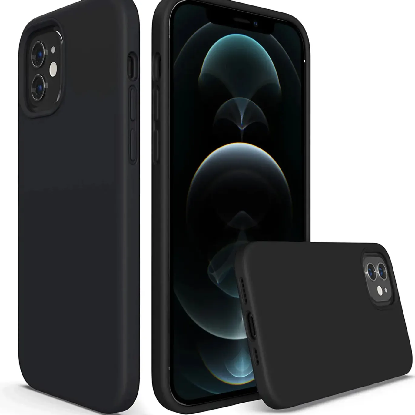 iPhone 12 / 12 Pro - Silikon Case mit Mikrofaser-Innenseite