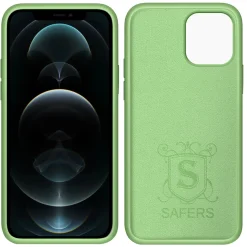 iPhone 12 / 12 Pro - Silikon Case mit Mikrofaser-Innenseite