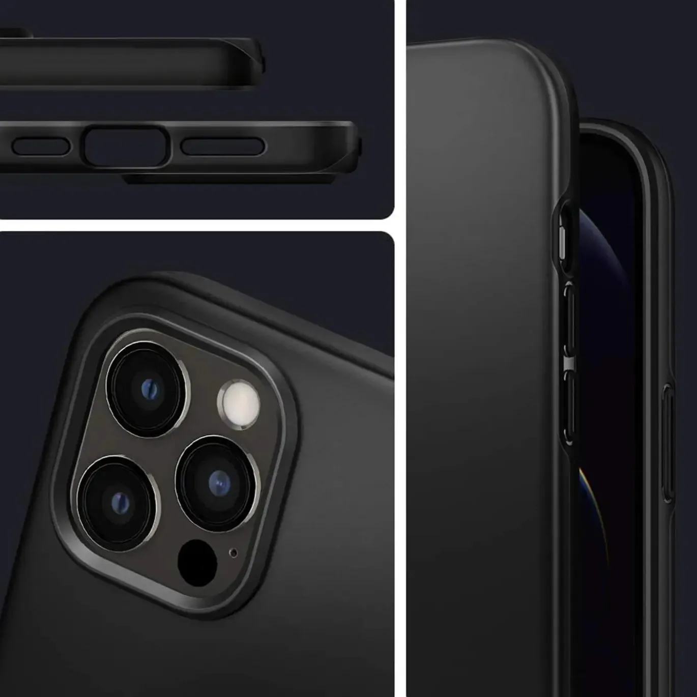 iPhone 12 / 12 Pro - Slim Silikon Backcover Schwarz