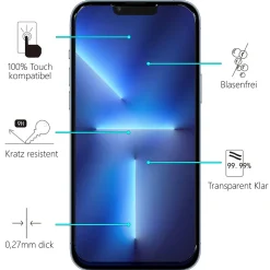 iPhone 13 / 13 Pro - 2x 9H Panzer Glasfolie, Displayfolie